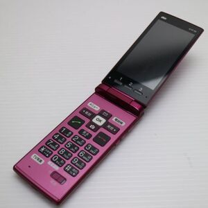 美品 KYF38 かんたんケータイ ワインレッド スマホ 本体 白ロム 中古 あすつく 土日祝発送OK