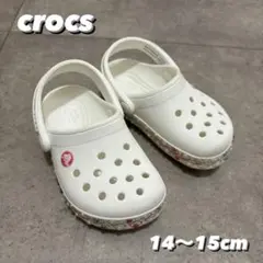 crocs  クロックス　ベビー　14〜15cm   白　キラキラ
