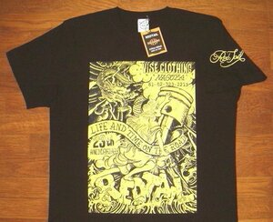 限定 新品 VISE レッドテイル ヘビーコットン生地 タトゥーアート 半袖 Tシャツ [HORiGYN TATTOO] (XLサイズ/黒) REDTAIL バイス バイカー