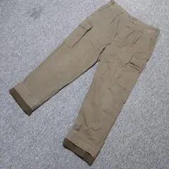 希少 90s モールスキンパンツ ドイツ軍 カーゴパンツ 裾肉厚リブ