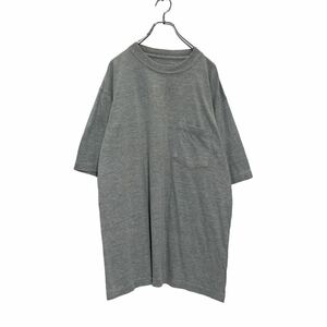 Lee 半袖 無地 Tシャツ L グレー リー 胸ポケット シンプル 古着卸 アメリカ仕入 a507-6043