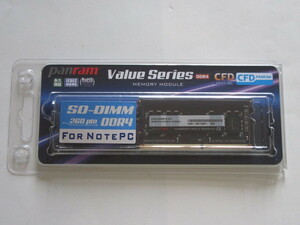 ★新品★CFD Panram DDR4-2666 ノート用メモリ 260pin SO-DIMM★D4N2666PS-8G、8GBX1枚