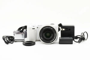 シャッター数 1,183回 ソニー ミラーレスカメラ Sony α NEX-5T White 16.1 Digital Mirrorless Camera 100189