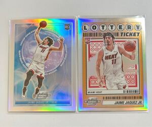 2023-24 Panini Contenders Optic Jaime Jaquez Jr. Heat RC Hoop Dreams Lottery Ticket Silver Prizm 2枚 NBA Basketball