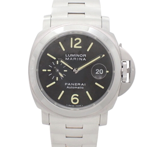 【保証書付】 パネライ ルミノールマリーナ PAM00299 SS 腕時計 2013年3月購入 ブラック シルバー メンズ 40802076906【アラモード】