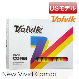 (USモデル)ボルビック ゴルフボール VIVID COMBI 2024年モデル デュアルカラーボール 12球入り Volvik GOLF BALL