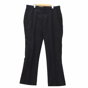 SUPREME 2016AW Wool Trousers ウール トラウザーズ センタープレス ジップフライ テーパード スラックスパンツ 36 BLACK ブラック 2016FW1