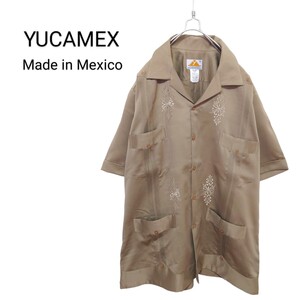 【YUCAMEX】 Mexico製 開襟キューバシャツ A-1970