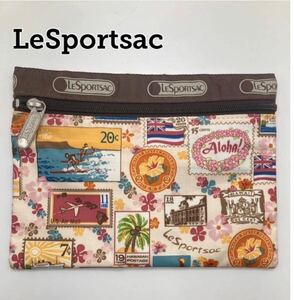 【未使用 即日発送】LeSportsac ポーチ ハワイ限定 レイアロハ レスポートサック 