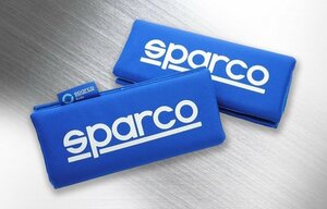 ★sparco ショルダーパッド for Baby★sparco（スパルコ ）ロゴ・ブルー 2個セット/ベビー用シートベルトサイズ（SPARCO CORSA/SK1108BL-J)