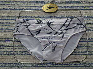 558　UXHコレクション　ホワイトベースに竹笹をデザインしたお洒落な　スイムビキニパンツ　SizeＭ　新品