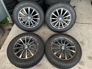 225/65R17 BRIDGESTONE BLIZZAK DM-V3 20年 8.5mm 社外ホイール付き４本セット