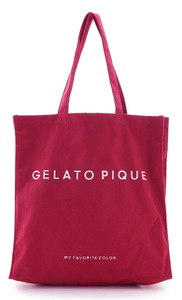 【USED品・綺麗な品】＊ユニセックス＊gelato pique ジェラートピケ / ホビートートバッグ / レッド RED / ショルダーバッグ ハンドバッグ