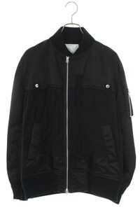 サカイ ブルゾン 20SS Nylon Twill×Cotton Blouson 20-02356M サイズ:2 ナイロンツイルコットン素材切替ブルゾン 中古 BS99