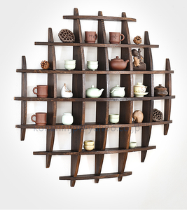 極上品★実用★日式 茶碗ラック 茶器展示棚 ソリッド・ウッド 茶道 置物台 材質 桐の木