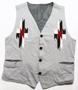 SLAP SHOT (スラップショット) Chimayo Riversible Vest / チマヨ柄 リバーシブルベスト MCT-10105 グレー size S