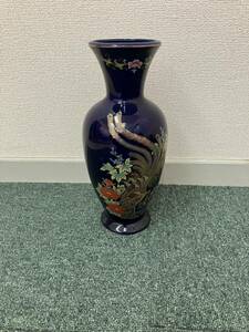 【1円スタート】特選　花瓶　木仙作 孔雀