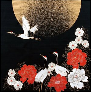 風花　小風呂敷　鶴　約50×50cm　綿100％　日本製　新品