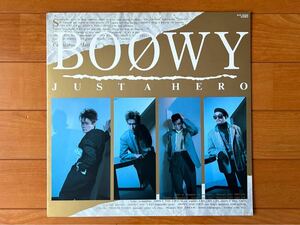 BOOWY☆ボウイ☆JUST A HERO☆LP盤レコード☆WTP-90389☆東芝EMI☆氷室京介☆布袋寅泰☆帯なし