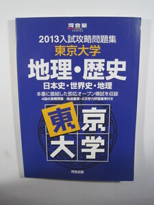 河合塾 東京大学 地理 日本史 世界史 2013 文系 文科　 検索用→ 過去問 赤本　緑本　青本　　白本　　　　　　