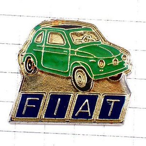 ピンバッジ・フィアット５００チンクエチェント緑色グリーン車 FIAT-500 CINQUECENTO FIAT ITALIA ITALY◆フランス限定ピンズ