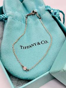 19230 上701-313　ブレスレット　ティファニー　バイザヤード　1P ダイヤ　シルバー925　銀　アクセサリー　Tiffany & Co.　箱あり　60