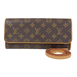 ルイヴィトン ポシェットツインGM モノグラム ショルダーバッグ モノグラムキャンバス M51852 ブラウン レディース LOUIS VUITTON 中古