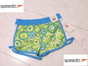 新品speedスピード　ショートパンツ　水色×黄緑　カラフルパンツ　短パン　130