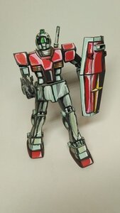 塗装済み 完成品 HGUC 1/144 ジム アニメ風塗装 アニメ塗り イラスト風