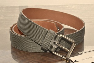 DRIES VAN NOTEN ドリスヴァンノッテン BELT211 キャンバス × レザー ボンディング ベルト 95 未使用