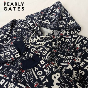 ★新品正規品 PEARLYGATES/パーリーゲイツ 裏起毛裏毛どうしちゃった PGフルジップフーディsize5(L) 超人気シリーズ！定価:35200円