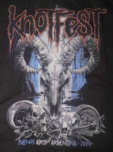 新品未使用 BABYMETAL 出演フェス公式Ｔシャツ KNOTFEST ARGENTINA2024Tシャツ XLサイズ バックプリント有フェスTノットフェスアルゼンチン