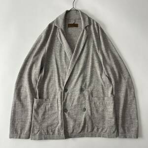 【美品】TOMORROWLAND -tricot- size/M (ie) 日本製 トゥモローランド トリコット ニットジャケット ダブル カーディガン グレーブラウン 