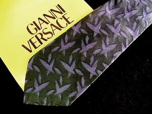 ♪今週の特売980円～♪1976♪状態並品【GIANNI VERSACE】ヴェルサーチ【葉っぱ デザイン 柄】