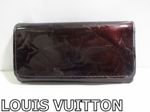 X4K007◆本物◆ ルイヴィトン LOUIS VUITTON アラマント モノグラムヴェルニ ミュルティクレ4 4連 キーケース CA1019