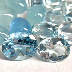 1円〜!!≪天然アクアマリンおまとめ51.5ct≫j 約10.3g ルース 裸石 宝石 ジュエリー jewelry aquamarine ベリル w3の10