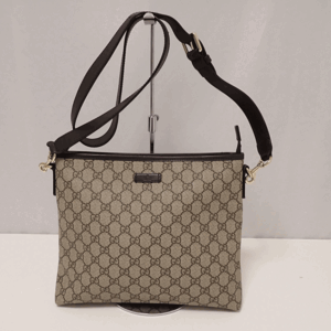 GUCCI グッチ ベージュ ブラウン GGスプリーム ベージュ 斜めがけ ショルダーバッグ 388924 中古良品　送料無料！！