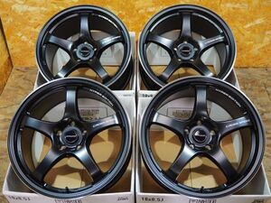 ★軽量★18inch 8.5J+38 5H114.3 新品 人気 クロススピードCR5 ホイール1台分 タイヤset可能 LEXUS IS GS RC LANCEREVOLUTION SILVIA FD BK