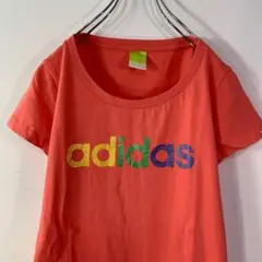 adidas neo 半袖 Tシャツ サイズS ビッグロゴ スポカジ 古着MIX