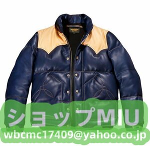 男女兼用 極防寒 子羊革 防風性 アップグレード2.0 ブルゾン ホワイトダックダウン S～3XL シープスキン 本革 レザーダウンジャケット