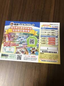 優待券【那須ハイランドパーク】