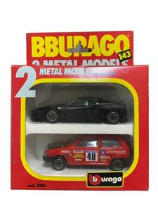 burago 2 metal model フェラーリテスタロッサ　フィアットウーノ　1/43 ブラーゴ