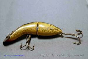 VINTAGE WOODEN LURE HEDDON BABY GAME FISHER #5400 1925～（8244-61）USA MADE #OLDLURE #ARTLURE_VINTAGE ＃ヴィンテージルアー