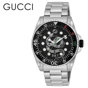 グッチ 腕時計 手表 メンズ グッチ時計 ダイヴ 45mm ブランド シルバー gucci プレゼント 誕生日プレゼント クリスマスプレゼント