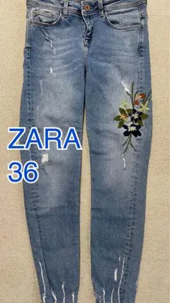 ZARA 刺繍デニム　36