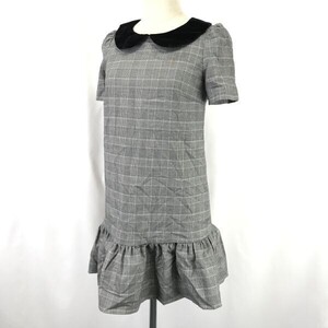 JILL STUART/ジルスチュアート★半袖ワンピース【レディースS/gray/グレー】グレンチェック柄/Tops/Shirts◇cBH752