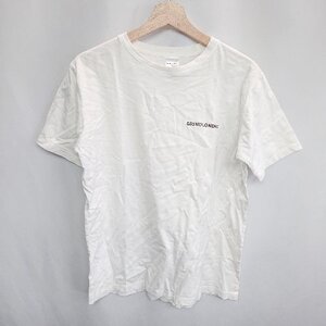 ◇ GRINDLONDON クルーネック 背面プリント カジュアル 半袖 Tシャツ サイズM ホワイト系 レディース E