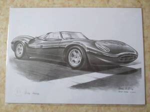 ジャガーＸＪ１３世界500部限定版アート絵画・英国画家マイク・ハーバー・JAGUAR・英国車・ルマン・クラッシクカー・BRC・BMC