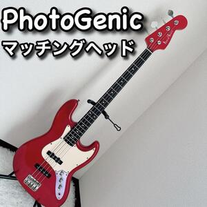 PhotoGenicジャズベース マッチングヘッド フォトジェニック 赤