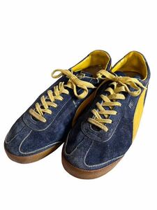 ●●vintage 目付き PUMA プーマ スエードスニーカー 28.5センチ前後程度 青x黄●●